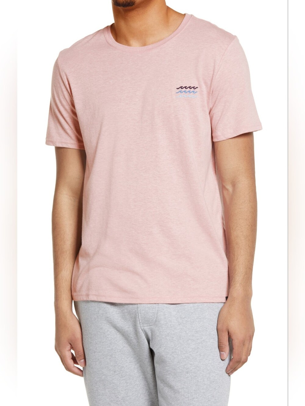 Threads 4 Thought Men's Light Pink Short-Sleeve Crew Tee